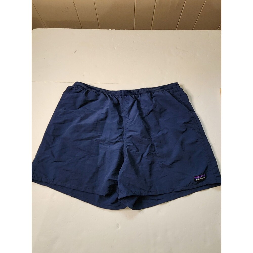 Patagonia Baggies Shorts Men XL Navy Blue Nylon 5 Inch Inseam Athletic Swim